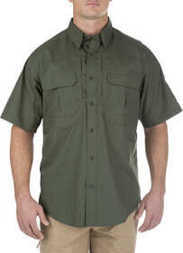 5.11 Tactical TACLITE Pro Short Sleeve Shirt in TDU green, front view